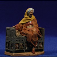 Pastor bereber en banco 9 cm pasta cerámica Hermanos Cerrada