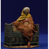 Pastor bereber en banco 12 cm pasta cerámica Hermanos Cerrada