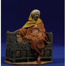 Pastor bereber en banco 12 cm pasta cerámica Hermanos Cerrada