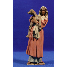 Pastora con perro 20 cm pasta cerámica Hermanos Cerrada