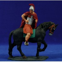 Soldado romano a caballo 13 cm resina estilo Muns