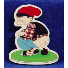 Caganer chalecoimán5 cm madera La lluna