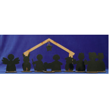 Nacimiento con reyes pizarra 11 cm madera La lluna