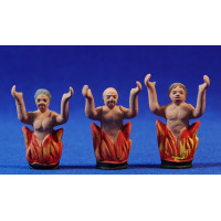 Alma del purgatorio 5,5 cm barro pintado