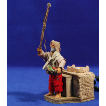 Pescador de pie movimiento 10 cm ropa y barro Pescador de pie movimiento 10 cm ropa y barro