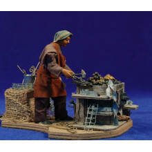 Herrero con horno movimiento 12 cm ropa y barro