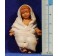 Niño Jesús con vestido 12 cm barro pintado
