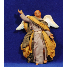 Ángel colgar 15 cm barro y ropa