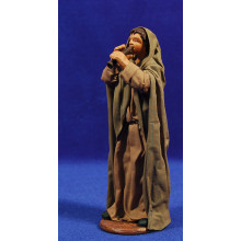 Pastor músico con flauta 15 cm ropa y barro