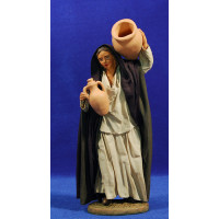 Pastora con ánforas 20 cm ropa y barro