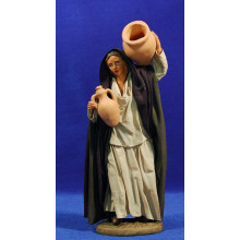 Pastora con ánforas 20 cm ropa y barro