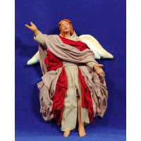 Ángel colgar 20 cm barro y ropa