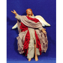 Ángel colgar 20 cm barro y ropa Ángel colgar 20 cm barro y ropa