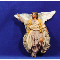 Ángel colgar 25 cm barro y ropa