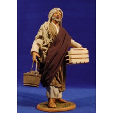 Pastor con cubo y caja 25 cm ropa y barro