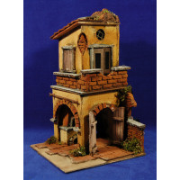 Casa con doble arco 33x20x20 cm corcho