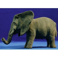 Elefante 10 cm barro pintado