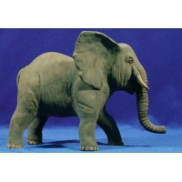 Elefante 12 cm barro pintado