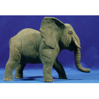 Elefante 12 cm barro pintado