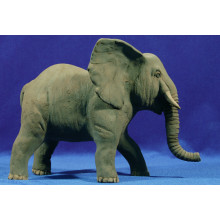 Elefante 12 cm barro pintado