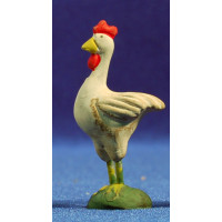 Gallina 10 cm barro pintado