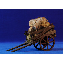 Carro leña 17 cm madera Carro leña 17 cm madera