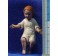 Niño Jesús con vestido 18 cm barro pintado