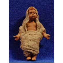 Niño Jesús con vestido M3 14 cm barro pintado