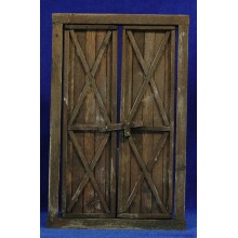 Puerta ventana cuadrada 21 cm madera