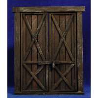 Puerta ventana cuadrada 16 cm madera