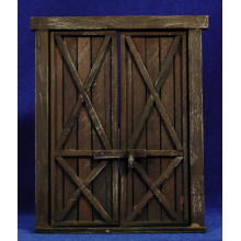 Puerta ventana cuadrada 16 cm madera