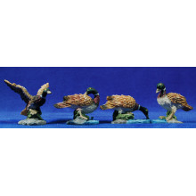 Grupo 4 patos color 16-20 cm resina Belenes Puig