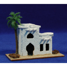 Casa hebrea con palmera M2 11x5x8 cm corcho Belenes Puig