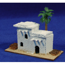 Casa hebrea con palmera M4 11x5x8 cm corcho Belenes Puig