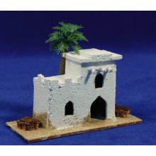 Casa hebrea con palmera M5 11x5x8 cm corcho Belenes Puig