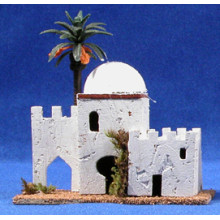 Casa hebrea puerta muralla 12x8x12 cm corcho Belenes Puig