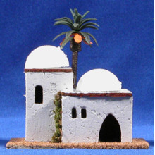 Casa hebrea dos cúpulas 12x8x12 cm corcho Belenes Puig