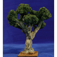 Árbol verde 23 cm corcho blanco Belenes Puig