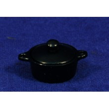 Cazuela negra con tapa 2 cm metal