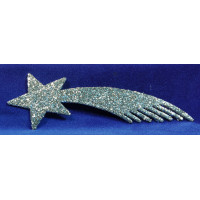 Estrella plata 25 cm plástico