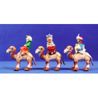 Reyes a camello modernos 8 cm plástico Belenes Puig