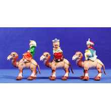 Reyes a camello modernos 8 cm plástico Belenes Puig