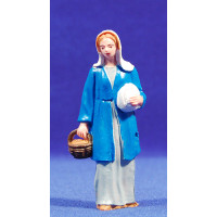 Pastora con cestos 10 cm plástico Belenes Puig
