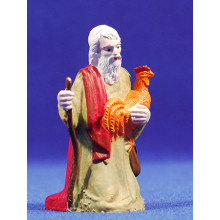 Pastor adorando con gallo 10 cm plástico Belenes Puig