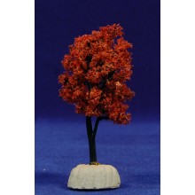 Árbol otoño rojo 10 cm plástico