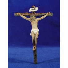 Jesús en la cruz - Cristo de la buena muerte 13 cm resina y madera