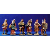 Grupo 6 pastores variados 18 cm resina
