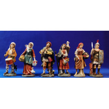 Grupo 6 pastores variados 18 cm resina