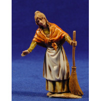 Pastora con escoba 10 cm plástico Moranduzzo - Landi estilo 700