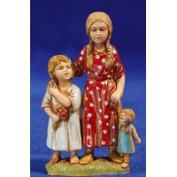 Grupo de niñas con muñeca 10 cm plástico Moranduzzo - Landi estilo 700